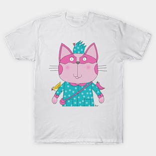 Cat Goof Little Girl Attending Pre-K T-Shirt